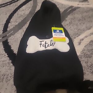 Top Paw Black Quilted Dog Hoodie Size Medium
